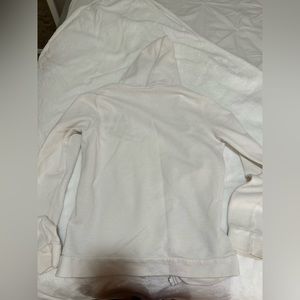 Hollister White Zip Up Hoodie